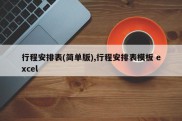 行程安排表(简单版),行程安排表模板 excel